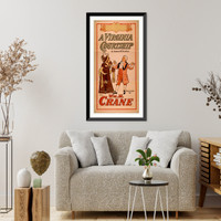 Historic Framed Print, A Virginia courtship by Eugene W. Presbrey ; presented by Wm. M. Crane.,  17-7/8" x 21-7/8"