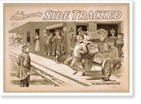 Historic Framed Print, A.Q. Scammons Side tracked,  17-7/8" x 21-7/8"