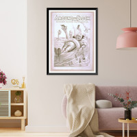 Historic Framed Print, Around the clock introducing Ritchies London Pantomime Co.,  17-7/8" x 21-7/8"