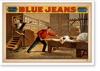 Historic Framed Print, Blue jeans will never wear out : by Joseph Arthur author of The still alarm.,  17-7/8" x 21-7/8"