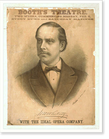 Historic Framed Print, Booths Theatre two weeks commencing Monday Feb. 6 every evng and Saturday matinee with the ideal opera company,  17-7/8" x 21-7/8"