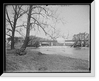 Historic Framed Print, [The Huron River at the dam, Ann Arbor, Mich.],  17-7/8" x 21-7/8"