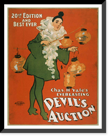 Historic Framed Print, Chas. H. Yales everlasting Devils auction 20th edition and best ever.,  17-7/8" x 21-7/8"