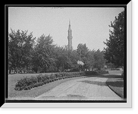 Historic Framed Print, [Gladwin (i.e. Water Works) Park, a driveway, Detroit, Mich.],  17-7/8" x 21-7/8"