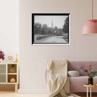 Historic Framed Print, [Gladwin (i.e. Water Works) Park, a driveway, Detroit, Mich.],  17-7/8" x 21-7/8"