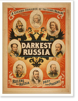 Historic Framed Print, Darkest Russia a grand romance of the Czars realm.,  17-7/8" x 21-7/8"