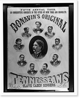 Historic Framed Print, Donavins Original Tennesseans slave cabin singers.,  17-7/8" x 21-7/8"