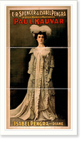 Historic Framed Print, E.R. Spencer & Isabel Pengra in Steele MacKayes masterpiece Paul Kauvar - 4,  17-7/8" x 21-7/8"