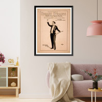 Historic Framed Print, Farewell tour of Eduard Strauss Imperial Court musical director and his famous orchestra from Vienna,  17-7/8" x 21-7/8"