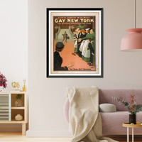 Historic Framed Print, Gay New York a real comedy with music : the biggest success of the year.  - 2,  17-7/8" x 21-7/8"