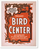 Historic Framed Print, Hamlin Mitchell & Fields present Bird center a comedy by Glen MacDonough ; based on cartoons by John T. McCutcheon.,  17-7/8" x 21-7/8"