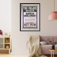 Historic Framed Print, Hardeen challenged!. Hardeen accepts challenge Friday Jan. 17 05,  17-7/8" x 21-7/8" Historic Framed Print, Hardeen challenged!. Hardeen accepts challenge Friday Jan. 17 05,  17-7/8" x 21-7/8"