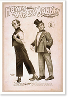 Historic Framed Print, Hoyts comic whirlwind A brass monkey a satire on superstition. - 4,  17-7/8" x 21-7/8"