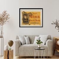 Historic Framed Print, John C. Weber and his prize band of America,  17-7/8" x 21-7/8"