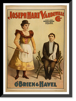 Historic Framed Print, Joseph Hart Vaudeville Co. direct from Weber & Fields Music Hall New York City. - 5,  17-7/8" x 21-7/8"