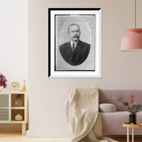Dr. E.E. Smith, cameo portrait, Hallen.Hallen, Vintage Wall Art