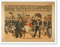 Historic Framed Print, Mathews & Bulger presenting rag time opera By the sad sea waves - 5,  17-7/8" x 21-7/8"