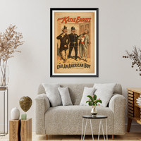Historic Framed Print, Merry Katie Emmett in Chat an American boy - 2,  17-7/8" x 21-7/8"