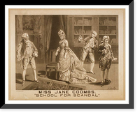 Historic Framed Print, Miss Jane Coombs School for scandal,  17-7/8" x 21-7/8"