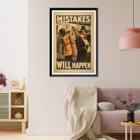 Historic Framed Print, Mistakes will happen written by Grant Stewart. - 2,  17-7/8" x 21-7/8"