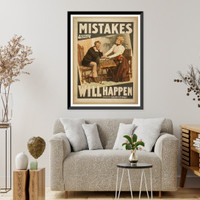 Historic Framed Print, Mistakes will happen written by Grant Stewart. - 4,  17-7/8" x 21-7/8"