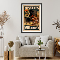 Historic Framed Print, Mistakes will happen written by Grant Stewart. - 5,  17-7/8" x 21-7/8"