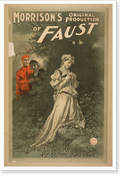 Historic Framed Print, Morrisons original production of Faust - 4,  17-7/8" x 21-7/8"