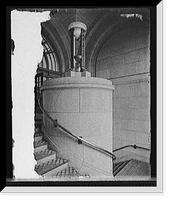 Alabaster lamps, vestibule, stairs, Chicago & North Western Railway station, Chicago, Ill, Vintage Wall Art