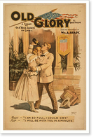 Historic Framed Print, Old glory a story of our blue jackets in Chili [i.e. Chile] by Chas. T. Vincent. - 2,  17-7/8" x 21-7/8"