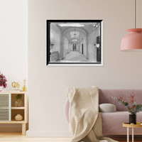 Gallery corridor to women's retiring rooms, Chicago & North Western Railway station, Chicago, Illinois Classic, Vintage Poster