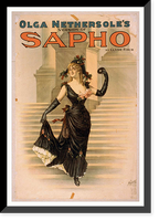 Historic Framed Print, Olga Nethersoles version of Sapho by Clyde Fitch.,  17-7/8" x 21-7/8"