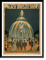 Historic Framed Print, Polack Bros. 20 big shows,  17-7/8" x 21-7/8"