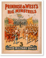 Historic Framed Print, Primrose & Wests Big Minstrels - 3,  17-7/8" x 21-7/8"