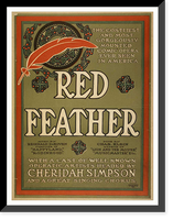 Historic Framed Print, Red feather the costilest and most gorgeously mounted comic opera ever seen in America : with a cast of well known operatic artists headed by Cheridah Simpson and a great singing chorus.,  17-7/8" x 21-7/8"