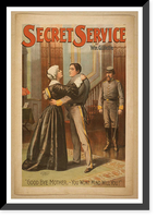 Historic Framed Print, Secret service by Wm. Gillette. - 4,  17-7/8" x 21-7/8"