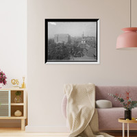 Historic Framed Print, [Curtis Publishing Company Building and Independence Hall, Philadelphia, Pa.],  17-7/8" x 21-7/8"