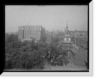 Historic Framed Print, [The Curtis Publishing Company Building and Independence Hall, Philadelphia, Pa.],  17-7/8" x 21-7/8"