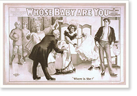 Historic Framed Print, The effervescent ecstasy Whose baby are you? by Mark E. Swan. - 2,  17-7/8" x 21-7/8"