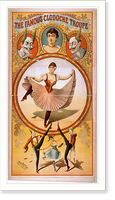Historic Framed Print, The famous Clodoche Troupe,  17-7/8" x 21-7/8"