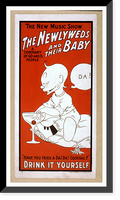 Historic Framed Print, The newlyweds and their baby the new music show : a company of 60 and 1/2 people.,  17-7/8" x 21-7/8"