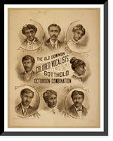 Historic Framed Print, The Old Dominion Colored Vocalists with the Gotthold Octoroon Combination,  17-7/8" x 21-7/8"