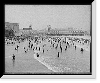 Historic Framed Print, [Bathing at Steeple Chase, Atlantic City, N.J.],  17-7/8" x 21-7/8"