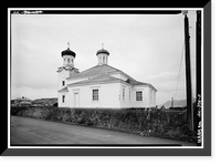 Historic Framed Print, Holy Ascension Russian Orthodox Church, Unalaska Island, Unalaska, Aleutian Islands, AK - 2,  17-7/8" x 21-7/8"