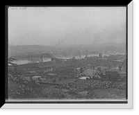 Historic Framed Print, [View from Mount Adams, showing Ohio River, L. & N. Ry. bridge & S.R.R. bridge, Cincinnati, Ohio],  17-7/8" x 21-7/8"