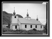Three Saints Russian Orthodox Church, Kodiak Island, Old Harbor, Kodiak Island Borough, AK - 4, Vintage Print