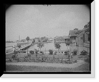 Looking north, rear view, Old Club, St. Clair Flats, Mich, Vintage Print