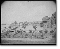 Looking north, rear view, Old Club, St. Clair Flats, Mich, Vintage Print