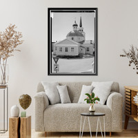 Historic Framed Print, Saint Michael's Cathedral, Lincoln Street, Sitka, Sitka Borough, AK - 7,  17-7/8" x 21-7/8"