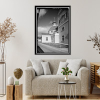 Historic Framed Print, Saint Michael's Cathedral, Lincoln Street, Sitka, Sitka Borough, AK - 10,  17-7/8" x 21-7/8"