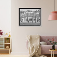 Historic Framed Print, [Dime Bank branch, Broadway & Grand Circus Park, Detroit, Mich.],  17-7/8" x 21-7/8"